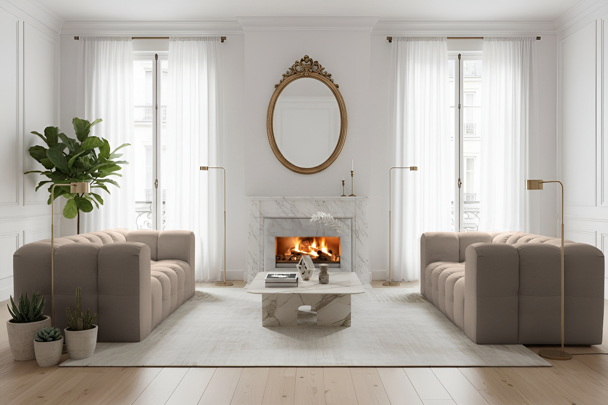 Baloo 2-Sitzer Set Sofas Taupe